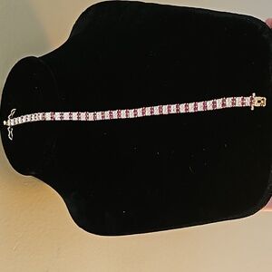 925 sterling silver gold overlay rhinestone and ruby color stone